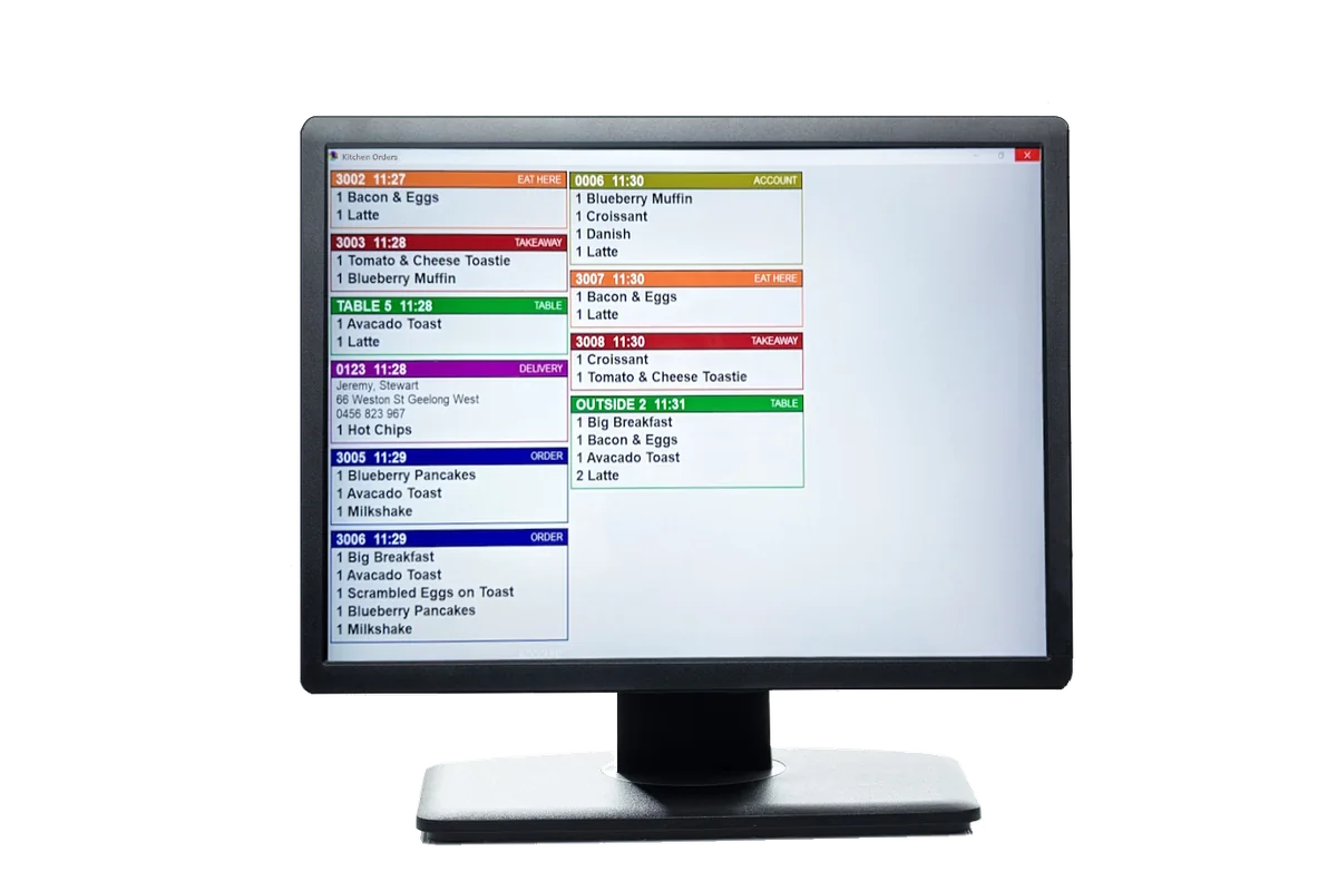 NeoPOS kitchen order screen