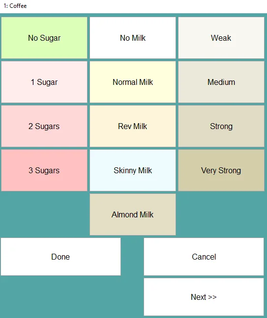 Modifier list