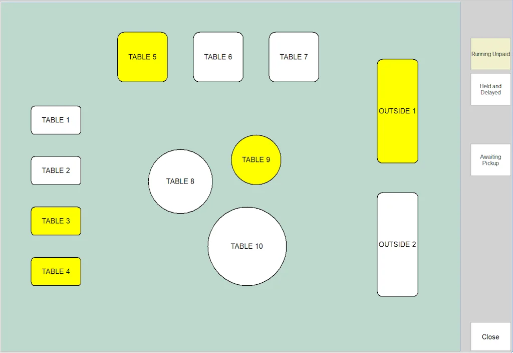 Graphical table layout